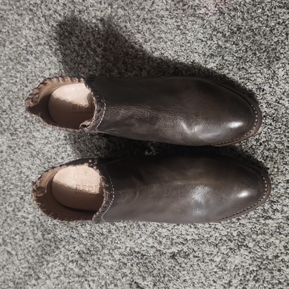 Bed Stu Cobbler Carla Taupe Heeled Zip Up Ankle Booties 8.5 - Picture 3 of 4